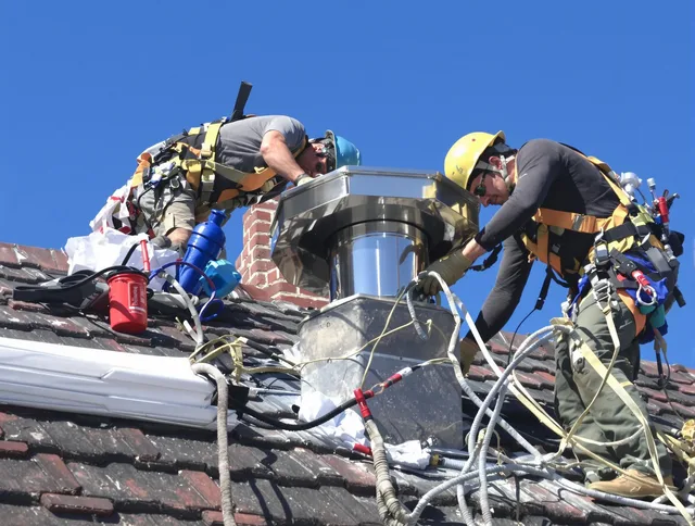 Protective chimney cap installed by Chino Chimney Sweep in Chino, CA