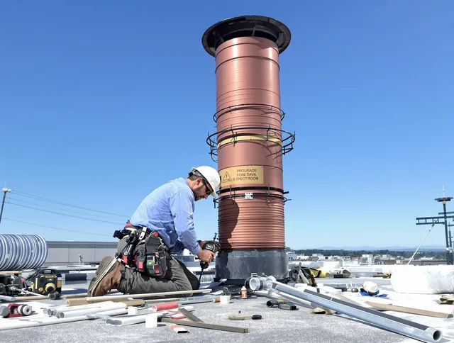 Installed chimney liner by Chino Chimney Sweep in Chino, CA