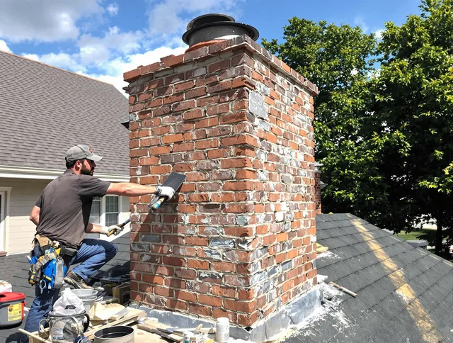 Completed chimney rebuild by Chino Chimney Sweep in Chino, CA