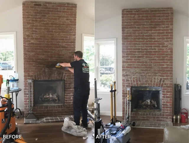 Finished chimney sweeping service by Chino Chimney Sweep in Chino, CA