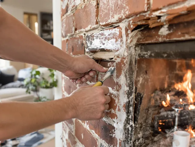 Routine fireplace repair by Chino Chimney Sweep in Chino, CA