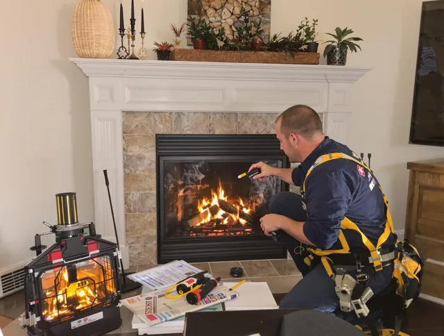 Safety-focused fireplace inspection by Chino Chimney Sweep in Chino, CA